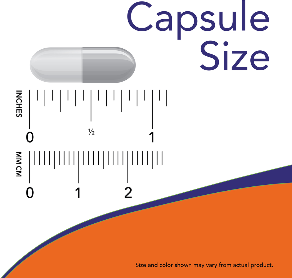 Now Foods NAC 600 mg – kapsli suurus