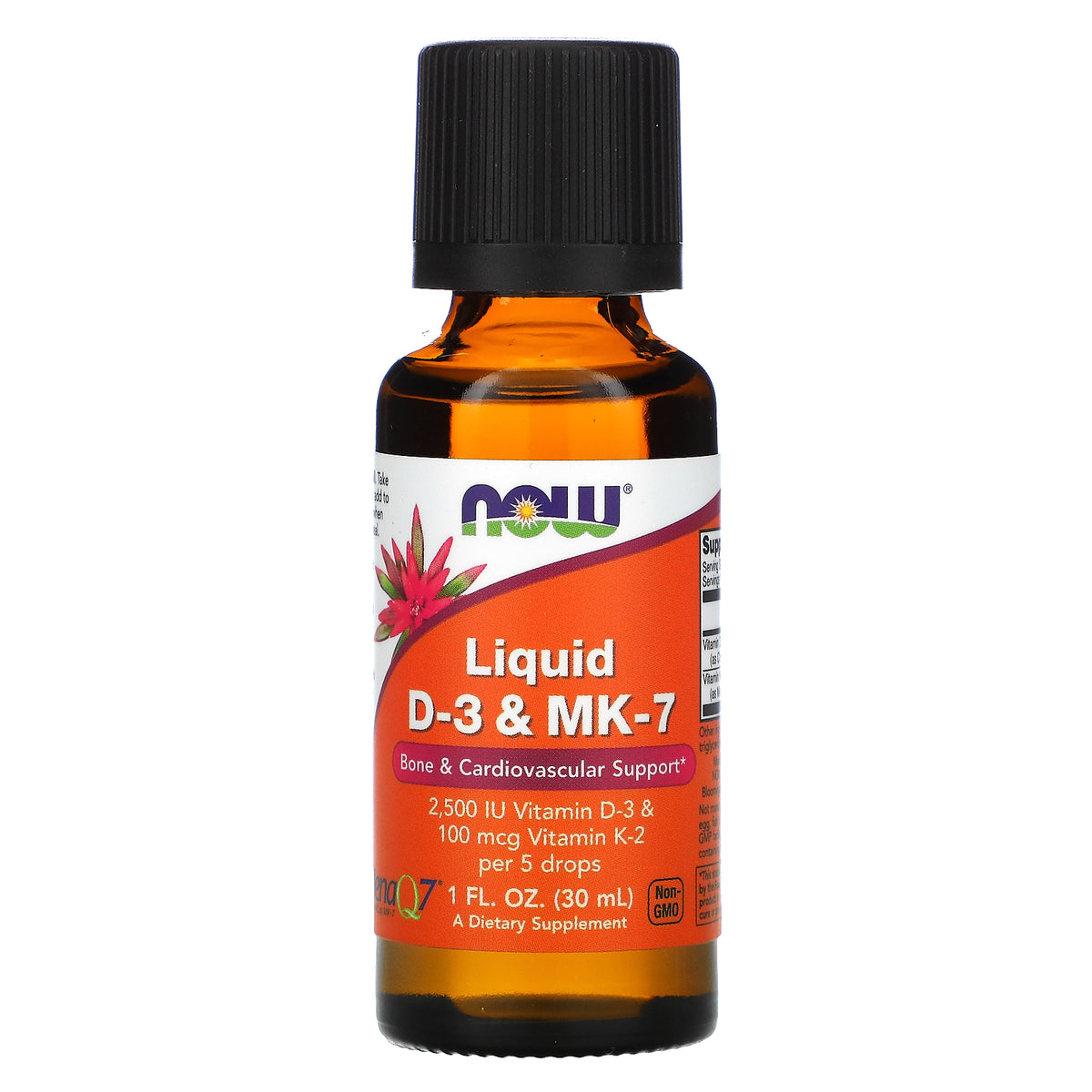 Now Foods D3 + K2 vitamiini tilgad 30 ml