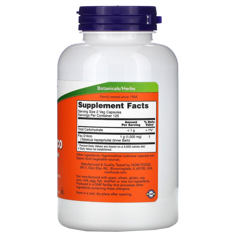 Now Foods sipelgapuu koore kapslid 250 tk